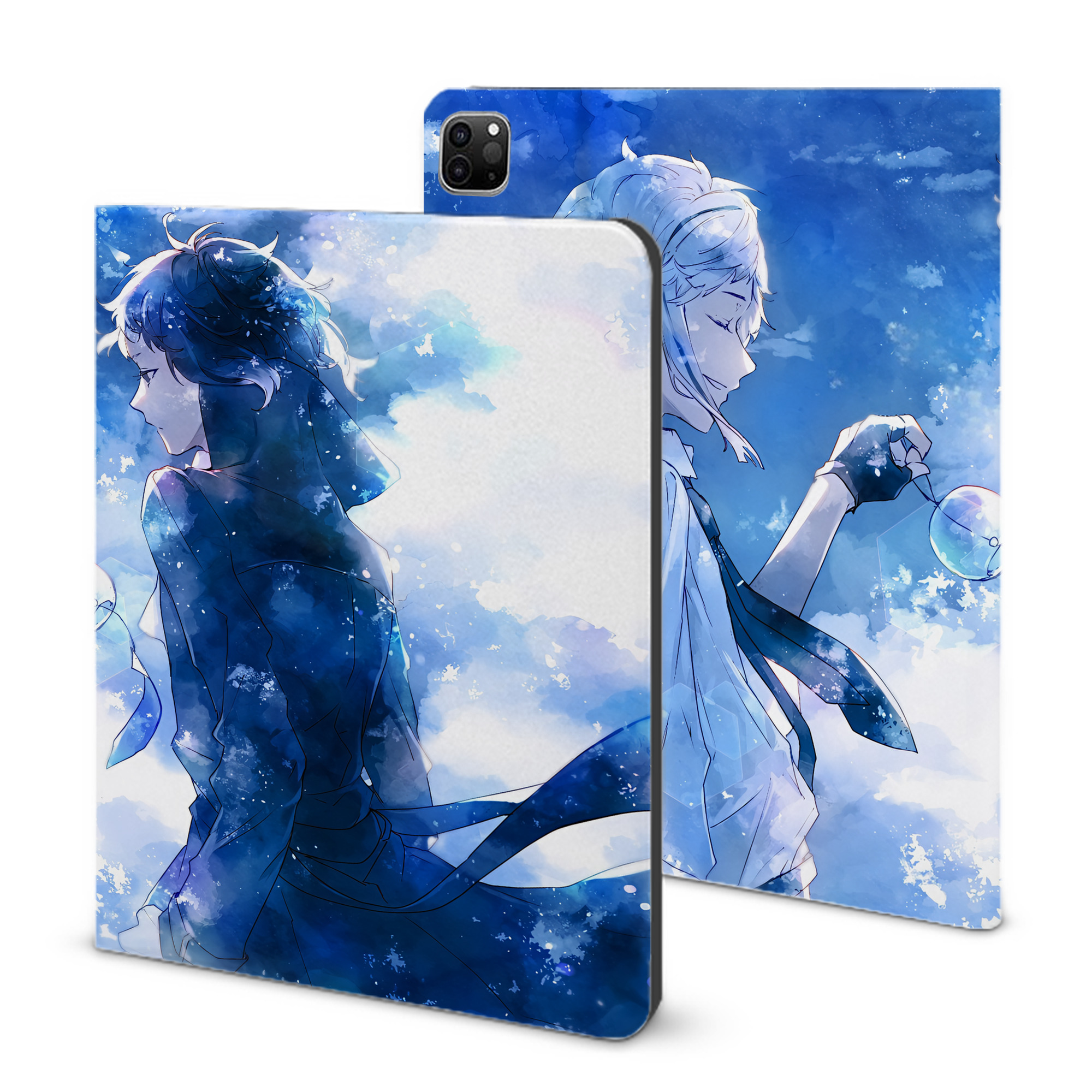 （画像用） 文豪ストレイドッグス Bungo Stray Dogs IPad ケース ブック型 PUレザー TPU 耐衝撃 軽量 薄型 ペン収納なし 全面保護 IPad 各モデル対応